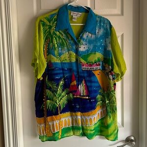 Silk blouse and camisole set